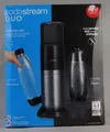 SodaStream Duo Wassersprudler Sprudelmaschine 2 Flaschen mit Zylinder Schwarz