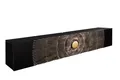 TV Hängeboard Mangoholz Metall 160 cm Ornamente Schwarz Gold Handarbeit Lowboard