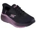 Skechers Damen Max Cushioning Elite 2.0 Solace Sneaker, Black Textile Mauve Trim, 38 EU