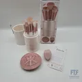Make-up-Pinsel-Set – 7-teilig + Pinsel-Reinigungsmatte & Blender-Schwamm – Luvia