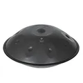 Sela Melody Handpan Dunkelgrau - E Kurd Stimmung - rostfrei & korrosionsbeständig - klangvolles Percussion-Instrument - Steel Hand-Pan 57 cm groß - ohne Störgeräusche - mit gepolsteter Tasche