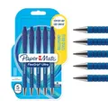 Paper Mate Flexgrip Ultra-Druckkugelschreiber | mittlere Spitze (1,0 mm) | blaue Tinte | 5 Stück
