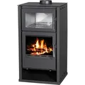Victoria Regina F-W Kaminofen – 8,65 kW, Backfach, , effizient & modern - Schwarz