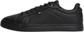 Tommy Hilfiger Herren Court Sneaker Icon Light aus Leder, Schwarz (Black), 44