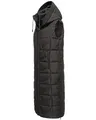 Navahoo Damen Winterjacke warme Steppweste extralang mit Kapuze Brezelchen Black Gr. L