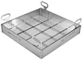 Schachtabdeckung Edelstahl 400x400 Höhe 100 mm Revisionsschacht Gullideckel Auspflasterbar EN - 124