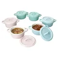 6er Set Emilia Mini-Cocotte Pastell Rosa Mint Blau 100ml Mini-Topf