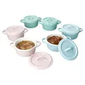 MamboCat Emilia 6er Set Mini-Cocotte I 100ml I Steingut Mini-Töpfe mit Deckel in Pastell Rosa, Mint & Blau I kleine Ofenform für Vorspeisen, Desserts & Mini-Aufläufe