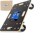 Ovitec Rollbrett für Schwerlast | Extra Leise Räder | 400kg Belastung | 60 x 40 cm | aus hochwertigem Holz | schwarz | Vormontiert | Rollwagen für Pflanzgefäße, Werkstatt & Transport | Transportroller