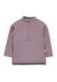 Sterntaler Badeshirt langarm uni – UV-Schutz 50+ Schwimmshirt – Mädchen Beachwear schnelltrocknend – Kinder Rashguard mit Reißverschluss & Kinnschutz – blasslila, Größe 116