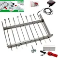 Schaschlik Spießdreher Edelstahl Sesam für 9 Spieße Motor Powerbank USB Spieße