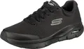 Skechers Herren Arch Fit Sneaker, Black Textile Synthetic Trim, 44 EU