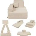 Angelove - Faltbare Kindersessel ab 1 Jahr und Spielmatratze - Beige - Beige