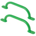 TRIBECCO Klettergriffe für Spielplatz, Klettergerüst, Hochbett & Indoor Kletterwand (350 mm Lindgrün, 2 Stücke)