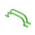 TRIBECCO Klettergriffe Haltegriffe für Outdoor & Indoor Metall Griffe für Spielplatz, Klettergerüst, Spielturm, Hochbett, Leiter und Kletterwand im Kinderzimmer (350 mm Lindgrün, 2 Stücke)