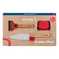 Opinel Kindermesser, Le Petit Chef Kinder Küchenmesser-Set, 3-teilig, 10.2 cm, r