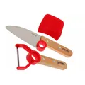 Opinel Le Petit Chef Kinder Kochset Messer Sparschäler Fingerschutz Natur