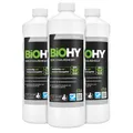 BiOHY Edelstahlreiniger (3 x 1 Liter) | Edelstahlpflege für streifenfreien Glanz | ideal für Küche, Töpfe oder Grill | Edelstahl reinigen in Gastronomie & Haushalt | pflegendes Putzmittel