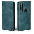 Handy Hülle für Huawei P30 Lite Klapphülle Bookcase Flip Cover Handy Tasche Etui Farbe: Petrol - Petrol