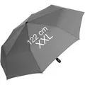 iX-brella XXL Taschenschirm für Damen und Herren - full class- 122cm großes Dach mit Auf-Zu-Automatik - buisness-grey