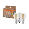 3er Set OSRAM E27 LED Lampe Classic klar 3,8W wie 60W warmweißes Licht 2700K