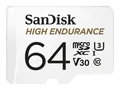 SanDisk microSDXC High Endurance Monitoring 64GB, Class 10, 100MB/s + SD-Adapter