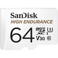 SanDisk High Endurance microSDXC Speicherkarte 64 GB + Adapter (Für Dash-Cams und private Überwachungskameras, 100 MB/s Lesen, V30 für Full-HD und 4K-Videos)