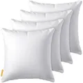Gentle North Microfaserkissen 4er Set Kissen Basic - in vielen Größen - hoher Komfort, Füllung: 100% Polyester, Seitschläfer, Seitenschläfer, Rückenschläfer, Basic, 4-tlg., Reißverschluss für Füllung - individuell anpassbar - waschbar weiß 45 cm x 45 cm