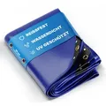 Premium Abdeckplane Wasserdicht [400x700cm] – Uv Beständige [650 G/m2] Lkw Plane Mit Ösen, Pvc Gewebeplane Für Holz, Garten, Dach & Bau – Winterfeste Schutzplane – Blau – 28m2 - Nemaxx