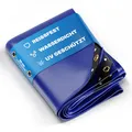 NEMAXX® Abdeckplane 650 g/m² 4x7 m (28 m²) Blau – reißfeste PVC-Gewebeplane, 100% wasserdicht & UV-beständig, Messing-Ösen, verschweißter Saum – für LKW, Anhänger, Boot, Holz, Pool & Garten