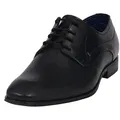bugatti Schnürschuh mit eleganter, feiner Prägung, Freizeitschuh, Halbschuh, Schnürschuh schwarz 42 EU
