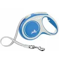FLEXI Rollleine New COMFORT Gurt - 5m, bis 25kg - blau