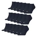 PUMA 9 Paar Unisex Herren Damen Sportsocken Kurzsocken Sneaker Socken, Farbe:Navy, Größe:43-46, Artikel:-321 navy