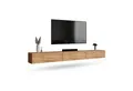 Planetmöbel TV-Board WEST TV Board 300 cm (3 x 100 cm) (TV Lowboard, Fernsehschrank hängend oder stehend), Fernsehtisch 3x 100cm breit