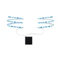 Paulmann 707.02 Function Mobil Strip 2x80cm Blau 0,6W 9V 4xAA Weiß Metall/Kunststoff 70702 LED Lichtband Lichtstreifen Lichtschlauch
