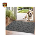 Fußmatte Grau 50x80cm Innen und Außen, Waschbar Fussmat
