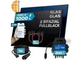 SUNNIVA® 1000W Balkonkraftwerk BIFAZIAL FULLBLACK komplett Steckdose AP Systems EZ1-M 800 Watt Wechselrichter, Solaranlage Komplettset, 2x500W Glas Bifacial Solarmodule, 5m Kabel, 4x1m Solarkabel