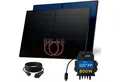 SUNNIVA Balkonkraftwerk 1000W BIFAZIAL FULLBLACK komplett Steckdose, (AP Systems EZ1-M 800 Watt Wechselrichter, Solaranlage Komplettset, 2x500W Glas-Glas Bifacial Solarmodule, 5m Kabel, 4x1m Solarkabel)