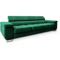 BETTSOFA MOSINE Grün Velours-Stoff mit Schlaffunktion
