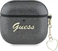 Guess Metallic Script Charm Apple AirPods 4 schwarz