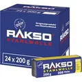 RAKSO Stahlwolle Banderole Sorte 000 Fein 24 x 200g