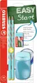 Schul-Set für Linkshänder - STABILO EASYgraph S in blau - inklusive Spitzer +...
