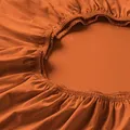 ESTELLA Spannbetttuch Zwirnjersey | Terracotta | 200x200 cm | bügelfreie & trocknerfeste Qualität | Rundumgummi | 97% Baumwolle