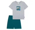 Schiesser Kurzer Kinder-Pyjama - Gr. 98 - grau
