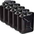 BW Kraftstoffkanister Metall Benzinkanister 5x 20 Liter Schwarz RAL 9005 TÜV-geprüft und UN-Zulassung Made in Europe