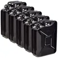 BW® Benzinkanister Metall 5x 20 Liter - Kraftstoffkanister Schwarz - RAL 9005 - TÜV-geprüft und UN-Zulassung - 0,9mm Stahl nach DIN 7274 für Benzin Diesel E10 2-Takt - Made in Europe