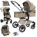 bergsteiger Kombi-Kinderwagen Bergsteiger Kinderwagen Lugo Kombikinderwagen 3in1/4in1 braun