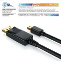 CSL Mini DisplayPort zu DisplayPort Audio- & Video-Kabel, FullHD MiniDP Monitor Kabel, Verbindungskabel - 1m