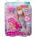 Barbie Bubble Sparkle Meerjungfrau-Puppe mit Seifenblasenfläschchen und -lö ...