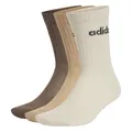 adidas Unisex Kinder Linear Crew Cushioned Socks 3 Pairs, WONDERWHI/MAGBEI/EARSTR, 7-8 Years
